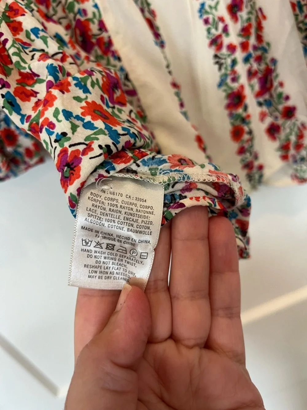 Anthropologie Maeve Hiver Peasant Boho Cottagecore Blouse Bell Sleeve Floral 8 - Picture 10 of 12